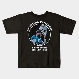 BRIAN BURNS - DE - CAROLINA PANTHERS Kids T-Shirt